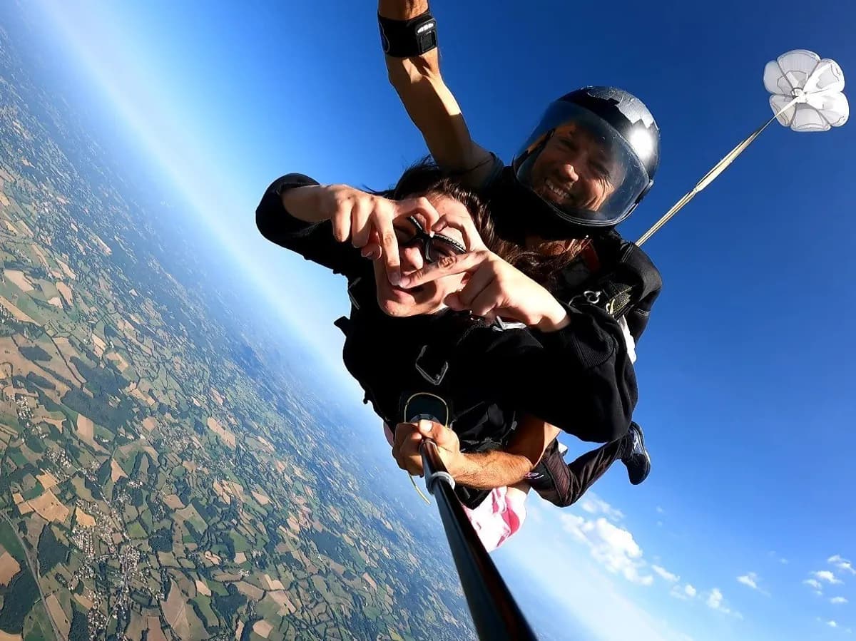 Saut en parachute tandem