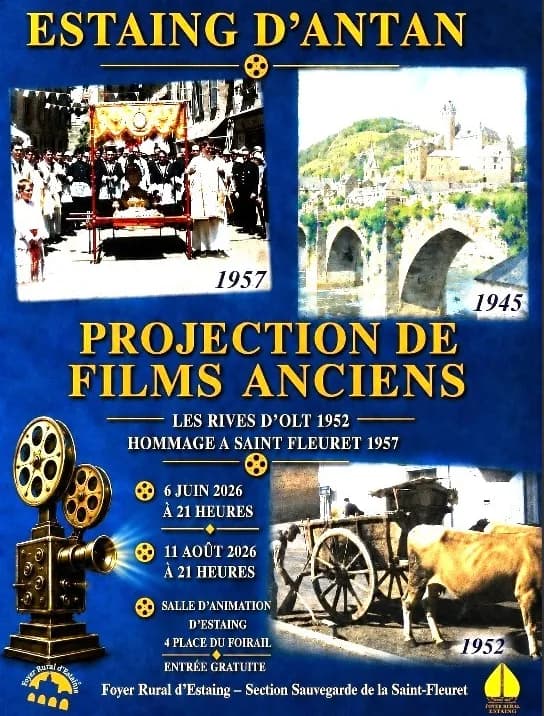 Projection de films anciens à Estaing