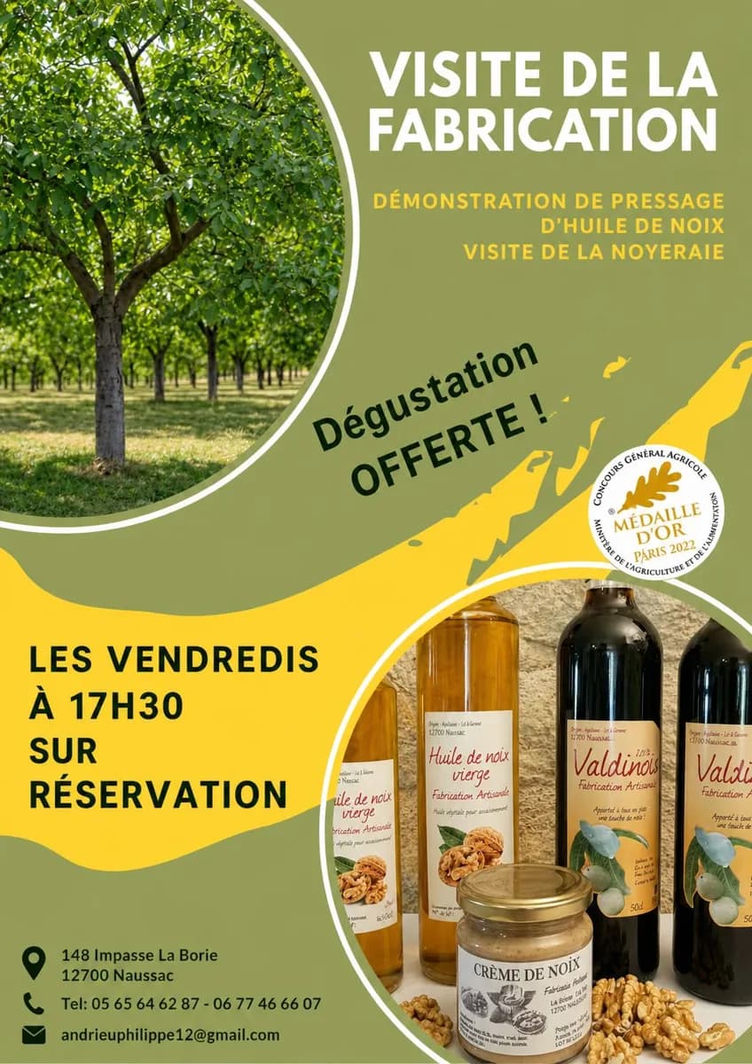 La Noyeraie de la Borie : visite de la fabrication